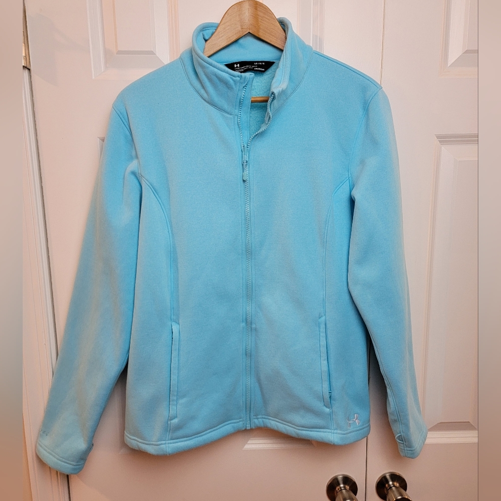 Women’s Under Armour‎ Storm Fitted Fleece Large Light Blue - Picture 2 of 13